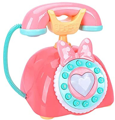 Fenteer Elektronisches Kinder Spieltelefon Kindertelefon Babytelefon Multifunktions Spielzeug, Hellrot
