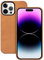 maogoam for iPhone 14 Pro Max Case Leather, Genuine Crazy Horse Leather Case for iPhone 14 Pro Max,Compatible with MagSafe, Indiana-Jones Style, Brown