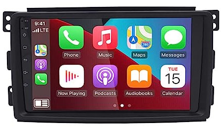 Aublinto Auto Navigationsgerät 9-Zoll Android 11 Autoradio GPS Navi AHD Kamera 2+32G Auto GPS Navigationsnavigator Kompatibel mit Smart Fortwo 451 2005-2010