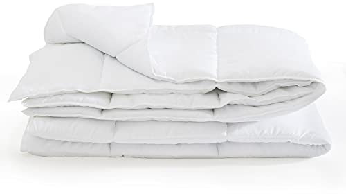 Bettdecke 200x220 cm Sommerbettdecke Ökotex 100 Mikrofaser Waschbar weißer Bettdecke