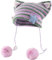 Y2k Beanie mit Katzenohren, Gyaru, Acubi-Teufel, Häkelmütze, niedlicher Kawaii-Stern, Grunge, ästhetische Pompons, Cutecore Y2k Harajuku Kleidung, Violett, Einheitsgröße