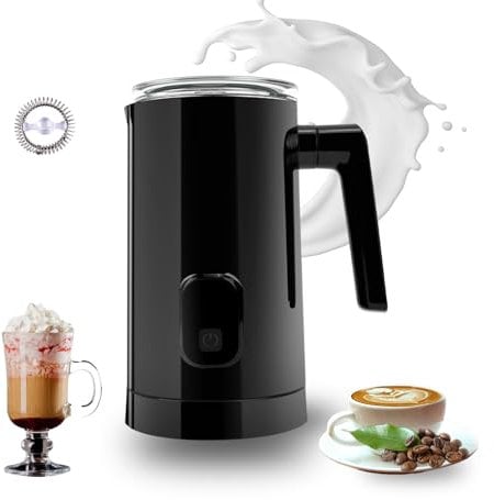 Wula Elektrischer Milchaufschäumer, 4-in-1 automatischer Kaffee-Aufschäumer, Milchwärmer und Aufschäumer, 350 ml heißer und kalter Milchschäumer, 400 W automatische Abschaltung für Kaffee, Latte,