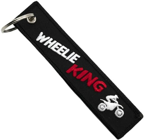 Porte Clef Moto - Cadeau pour Motard Porte-cle moto en Tissu WHEELIE KING, Accessoires pour Moto - Porte-clés Originaux - Cadeaux Originaux pour Motards