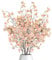 Dremisland 4 Stück Künstliche Kirschblütenzweige Deko Rosa Pfirsichblumen 100cm Künstliche Blumen Kirschzweige Kunstblumen Seidenblumen Dekoblumen Lange Stiele für Hochzeit Party Tisch Vase Dekor