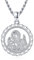 XIXLES Saint Gabriel Halskette 925 Sterling Silber Anhänger St Gabriel Halskette des Heiligen Erzengels Gabriel Medaille des Erzengels St. Gabriel Schutz schmuck religiöse Geschenke für Herren Damen