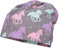 maximo Mini - Beanie Mädchen, bedruckter Jersey UV 50, Graumeliert mit farbigen Pferden, Gr. 53
