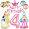 Prinzessin Geburtstag Deko 4 Jahre, Folienballon 4. Geburtstag Mädchen, Luftballon Rosa, Ballons Helium Kinder