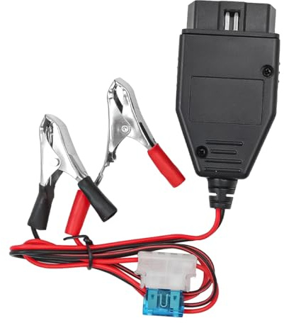 Sarini OBD2 Car Memory Saver Vehicle ECU Emergency Power Supply Cable with Fuse for Constant Battery Replacement and Keep Data Logging