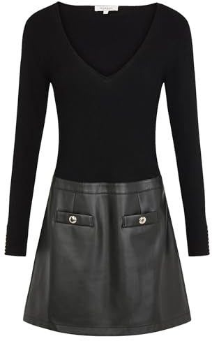 MORGAN 242-REGOTA Robe, Noir, 36 Femme