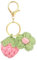 Fnaobai Porte-clés en forme de fraise fait à la main en forme de fleur au crochet pour femme et fille, Fraise - Rose, 10cm