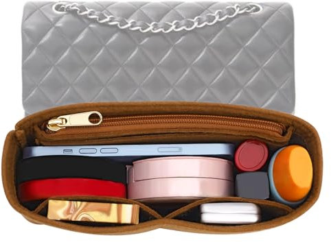 LOUKAYCCI Geldbörsen-Organizer-Einsatz für Chanel Classic Flap Bag (EarthColor, klein)