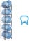 VEVOR Soporte para Jarra de Agua 5 Niveles Estante para Botellas de Agua 332x330x1355 mm Soporte para 5 Botellas Estante para Jarras de Agua Resistente para Cocina, Oficina, Sala de Estar, Negro