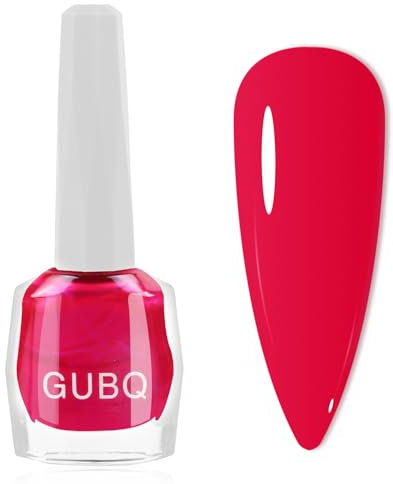 DouborQ Hot Pink Nail Polish Long-lasting Glossy Nail Art Varnish (03)