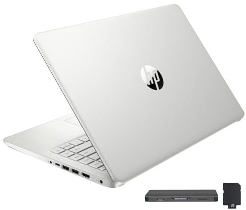 HP Stream 14 pollici HD BrightView Laptop, Intel Celeron N4120, 16GB RAM, 416GB Storage (128GB eMMC + 288GB Docking Station Set), Intel UHD Graphics, 720p Camera, Wi-Fi, 1 anno Office 365, Win 11 S,