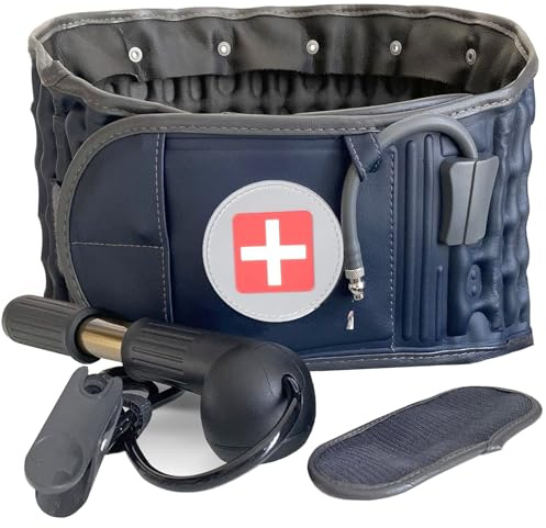 HEYOUTH Ceinture Lombaire Gonflable,Ceinture de Décompression Lombaire,Ceintures Lombaires,Dispositif de Traction, pour soulager les douleurs dorsales, taille unique 29-49 INCH