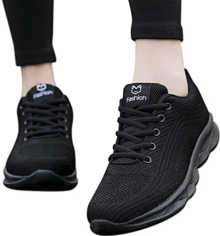 Laufschuhe Damen rutschfest Freizeit Flacheschuh Luftpolster Outdoor Barfußschuhe Fitness Mesh Walkingschuhe Schuhe Bequem Joggingschuhe Bequeme Atmungsaktiv Wanderschuhe Turnschuhe