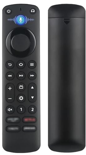 GreenBale Mando por Voz Pro para Fire Stick TV, Mando a Distancia de Reemplazo para Fire Smart TV 3ª Gen/TV Stick 4K Lite 4K MAX/TV Cube/Control Remoto para Insignia Toshiba Pioneer Smart TVs