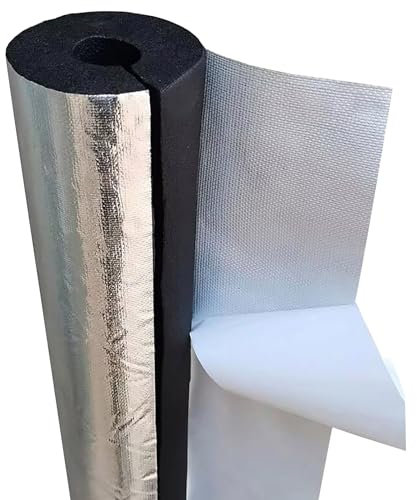 Isolante de Tuyau Anti-Gel et Calorifuge, Tuyaux en Mousse pour Tuyaux Extérieurs, Conduites d'eau Chaude et Froide, Tuyau Isolation en Papier D'aluminium Climatisation(ID 34 mm (1-1/3))