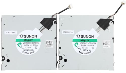 CPU+GPU Cooling Fan Replacement for DELL Precision 7670 M7670 7680 0MFWHG | RTX A5000 A3000, MG75090V1-C310-S9A MFWHG DC28000Y4SL, DC5V 0.7A laptop Fan Replacement