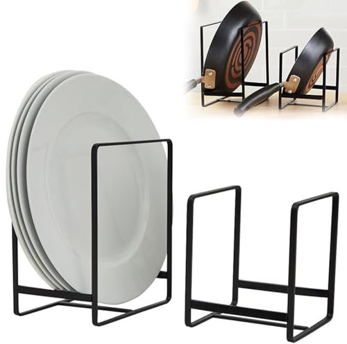 Roysmart 3 Stück Tellerständer, Tellerhalter Ständer, Metall-Geschirr-Organizer, Metall Tellerhalter, Multifunktion Organizer Geeignet für Küchenschrank Aufbewahrungsplatten Geschirr & Topfdeckel