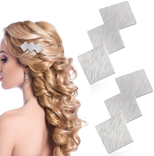 2 Stück Französische Haarspangen, Damen Haarspange, Dutt Haarspange Metall Haarhalter Clips Dekorativer Haarschmuck für Frauen und Mädchen (Silber3)