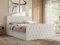 MKS MEBLE Boxspringbett 180x200 mit Bettkasten,Bett mit Matratze H3, Boxspringbett 180x200 mit Topper - Miren Duo - Weiß Kunstleder - H3