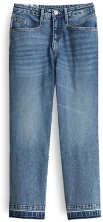 OPUS Damen Boyfriend | Boyfriend Jeans LANI Dynamic Mid Rise aus Spanish Cotton Mix mid Authentic Blue, 34 L26