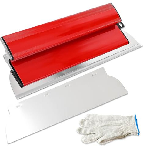 Spatola per superficie, lama in acciaio inox, 40 cm, spatola a molla, spatola lisciante resistente, spatola lisciante per area di lavoro, decorazione da parete, costruzione