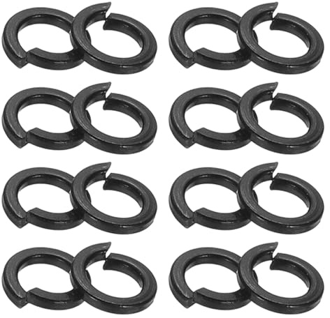PATIKIL M2.5 Unterlegscheiben, 180 Stück Federring 304 Edelstahl Sicherungsscheibe Beilagscheiben Schwarz Zinkbeschichtung für Schrauben Bolzen Muttern, 3mm x 4mm x 1mm