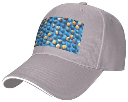 SABFWF Stylische Herren Baseball Cap mit Volleyballdruck, perfektes Accessoire für Golf und Outdoor Aktivitäten, grau, One size