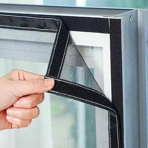 120x130cm Pantalla Mosquitera Universal, Malla lavable, Red Ajustable, Tamaño de la Ventana DIY - Protección contra Mosquitos y Moscas