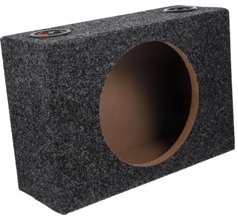 POPETPOP Sealed Subwoofer Enclosure Box for Car Audio Upgrade Carpeted Design Durable and Material Easy DIY Installation for Enhanced Sound Quality