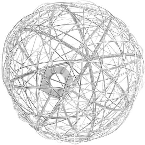 DECORNIJIA Aluminium Draht Kugel Lampenschirm Vintage für Pendelleuchten Käfig Lampenabdeckung für Rustikale Beleuchtung Vielseitig Einsetzbar in Jedem