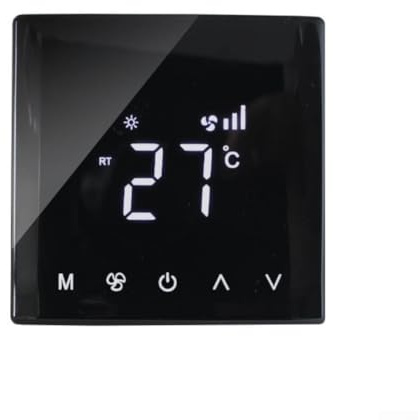 HOHOVYVY Raumthermostat Fußbodenheizung,LCD Touchscreen Thermostat Klimaregler Mit Gebogenes Display Für Zentralheizung Und Klimaanlage