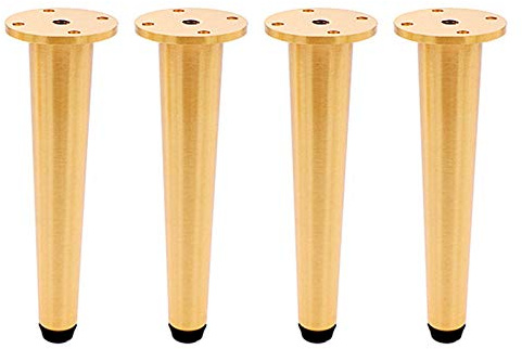 Generisch Gambe regolabili in ottone – 15 cm, ricambio per divano, tavolino da caffè, mobile TV, altezza regolabile, 4 pezzi