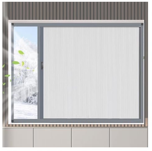 YJEUZCD Cordless Total Blackout Shades Blinds, Folding Window Door Window Shades, Thermal Window Blinds Screen With Aluminum Frame