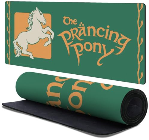 Head Case Designs Officially Licensed The Lord of The Rings The Fellowship of The Ring Prancing Pony Graphic Art 37.4 x 15.75 x 0.16 inches (900 x 400 mm) Gaming Office Desk PC Keyboard Mouse Mat Pad