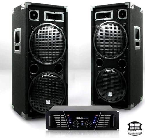 Ibiza Sound - Pack sono dj amplificador 2 x 800w + kits 2 x 1000 w