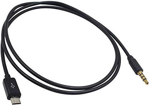 Duttek cable de salida de audio de 3.5 mm, 4 polos 3.5 mm macho a micro USB macho Cable de salida de audio AUX AUX Audio convert Cable Audio Jack para Samsung Galaxy S3 i9300 S2 i9100 i9220 (50CM / 1.