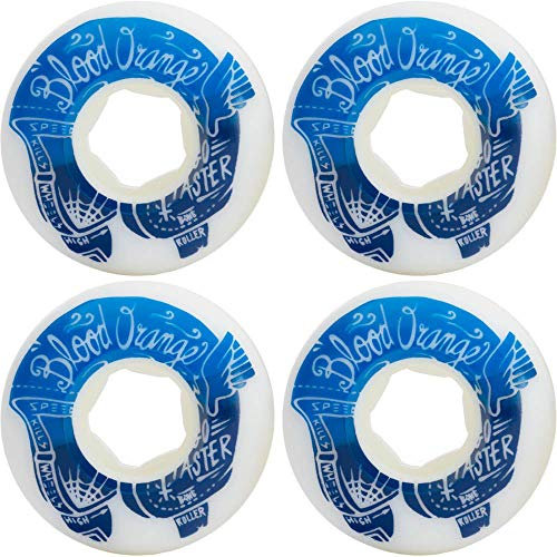 Blood Orange Street Raw Rounded Cruiser Wheels 4-Pack (52mm - Blue)