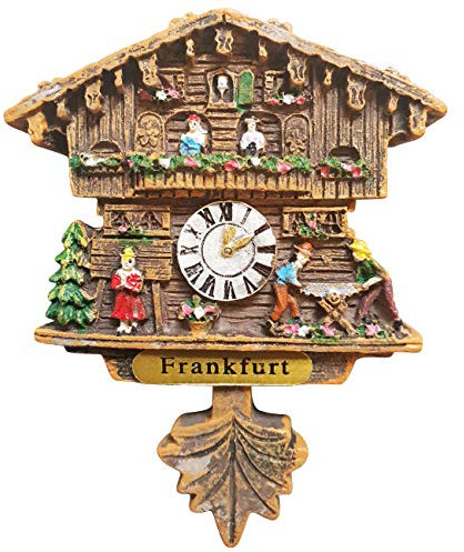 Kuckucksuhr Magnet Polyresin Kühlschrank Handmade Braun - Frankfurt