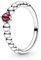PANDORA Sterling silver ring with blazing red crystal