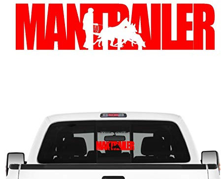 siviwonder Mantrailer Hundesport Auto Aufkleber Hund Folie Rettungshund Suchhund Farbe Rot, Größe 60cm