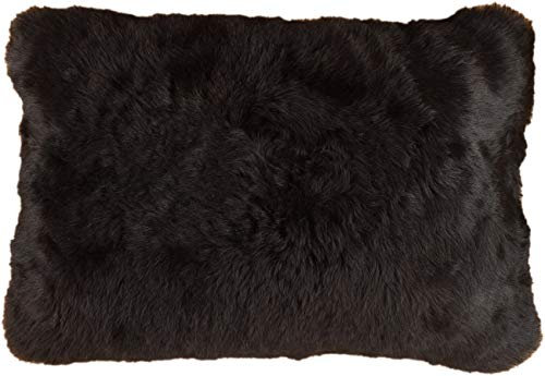 generisch Lammfell Kissenbezug schwarz Natur 40 x 60 cm aus isländischem Lammfell Schaffell Kissen