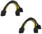 ZkeeShop 8 Pin Buchse to Dual 8Pin (6+2) Stecker Splitter Power Adapter Cable GPU Power Cable PCI-e Netzteil Erweiterung Kabel 8 inch (2PCS)