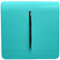 Trendi 1 Gang 2 Way 240V Screwless Raised Front Plate Plastic Artistic Modern Glossy 10 Amp Chrome Rocker Single Electrical Wall Light Switch Bright Teal - ART-SS2BT