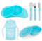 Twistshake All-In-Need Mealtime Kit de Vajilla, 7 st - 1x Mantel Individual Placa, 1x Plato, 1x Cuenco, 3x Cubiertos de Acero Inoxidable, 1x Mini Cup, 6+ Meses, Chico, 1012.8 grams
