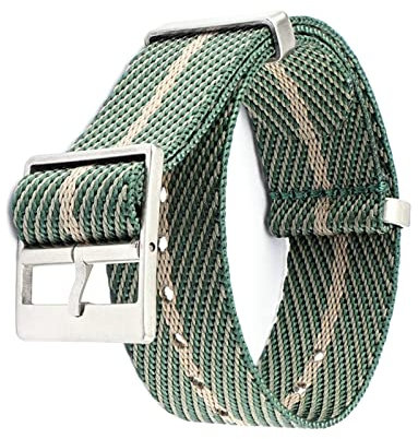 Elegantyl Nato Uhrenarmband 18mm 20mm 22mm 24mm Nylon Armband Männer Frauen Soft Sport Wasserdichtes Uhrenarmband, Grün, 22mm
