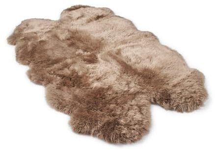 Nordic Sheep Lammfell Teppich 170x110 cm | Lammfell Echt kann auf dem Sofa oder Bett verwendet Werden, ist Gross Atmungsaktiv & Wärmeregulierend | Farbe: Hellbraun