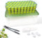 Uptwomark Small Ice Cube Tray with Lid and Storage, 4 x Silicone, Food Grade Trays for Freezer, Stackable & Easy Release, 188 Mini Ice Moulds (Green)